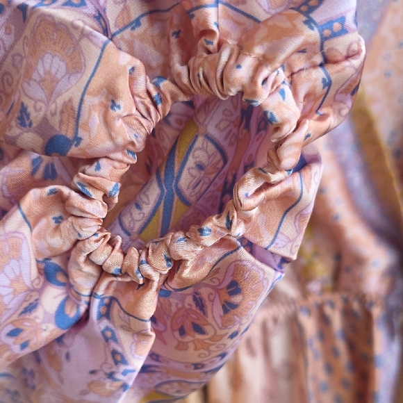 ARULA Pink and Purple Patterned Midi Dress - Picture 11 of 12